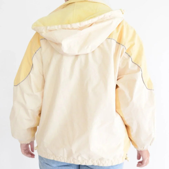 Vintage Cheneral Yellow Reversible Embroidered San Francisco Hooded Coat S - Picture 2 of 14